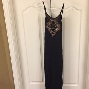 Blue boho maxi dress